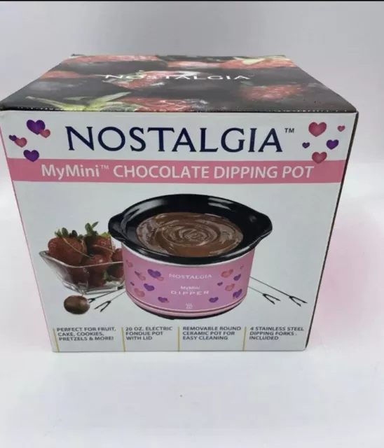 Nostalgia Electrics Fondue Pot 24 OZ Chocolate Heaven Fondue & Candy Making Kit