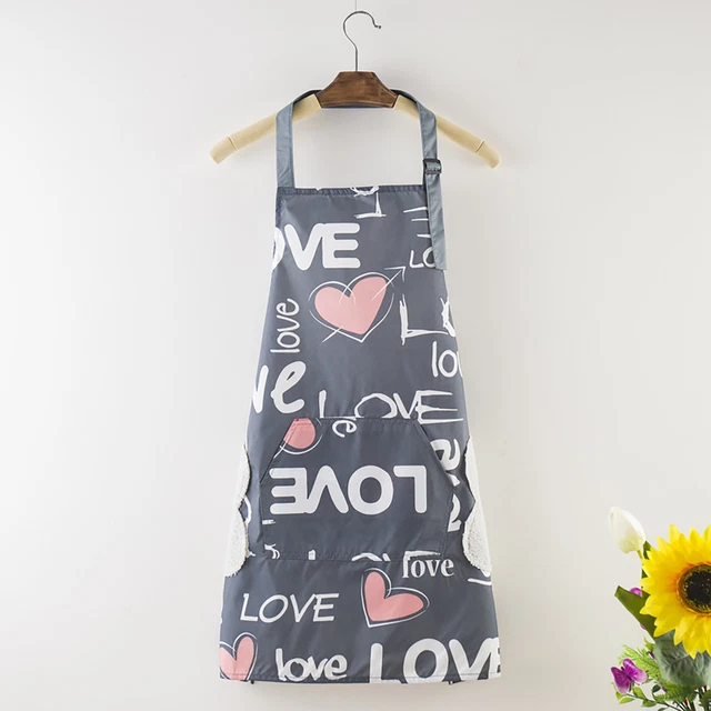 Kitchen Bib Adjustable Widened Strap Strong Absorbent Cooking Bib Bright-colored
