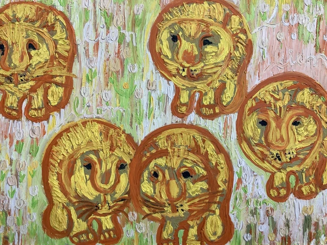 TRÈS BELLE PEINTURE Abstrait Huile Panneau Bois 1950 Abstraction A