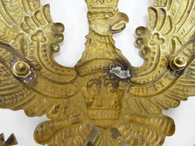 Messing Adler Linienadler Zierrat für Helm Pickelhaube Preussen Ersatzteil groß 3