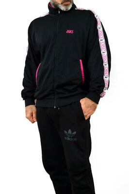 ASICS Burlington Jogging Tuta Pioggia Pantaloni Vintage Giacca runescape 80s 90s 