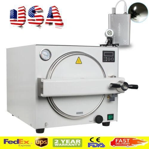 900W Medical Dental Steam Sterilizer Autoclave Pressure Lab Equipment 18L S+ CE