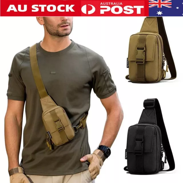 Men Small Chest Bag Pack Travel Sport Shoulder Sling Backpack Cross Body Outdoor