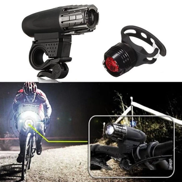 Kit Phare Avant Et Feu Arrière Vélo LED 1000lm - Rechargeable USB, étanche, Avec Modes Flash