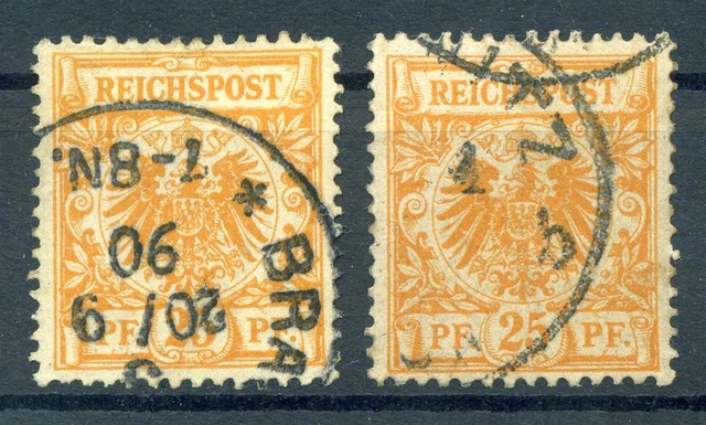 882418) DR Krone-Adler Nr. 49 a + b gestempelt, geprüft