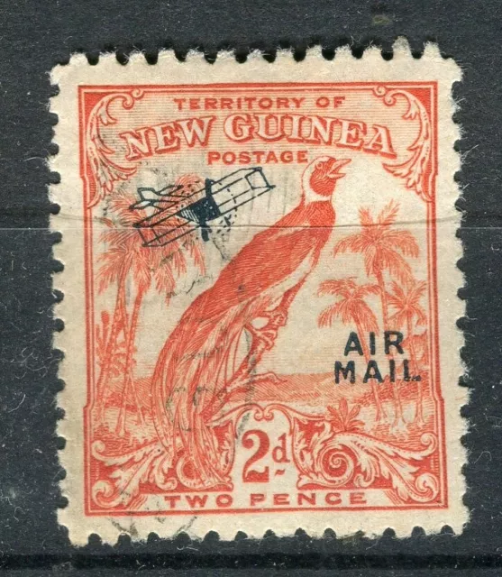 PAPUA NEW GUINEA; 1930s early AIRMAIL issue fine used 2d. value