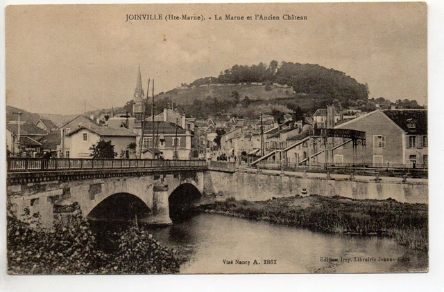 JOINVILLE Haute Marne CPA 52 the marne, the bridge and the old castle