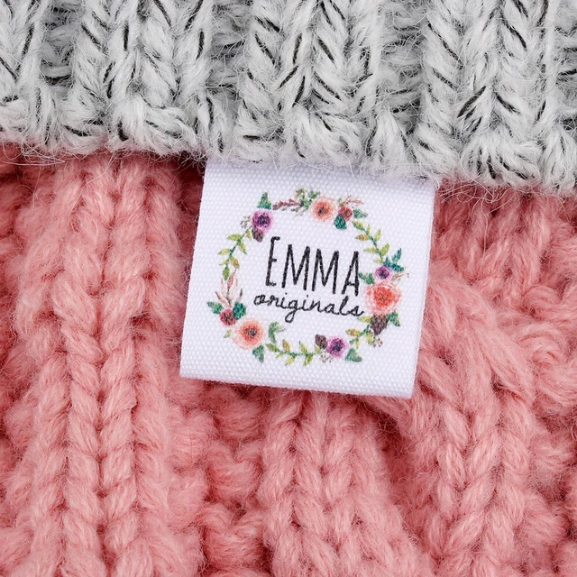 50pcs Personalized Sewing Label Custom Clothing Labels Cotton Fabric Name Tags