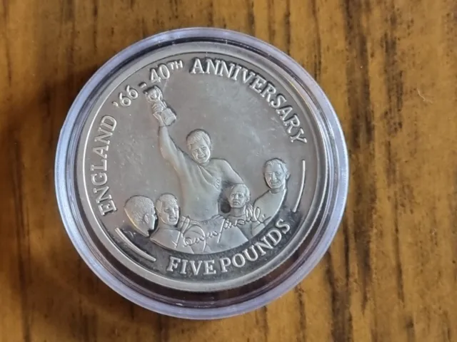 2006 Gibraltar silver proof Five Pounds £5 Coin 28g 1966 World Cup England Win