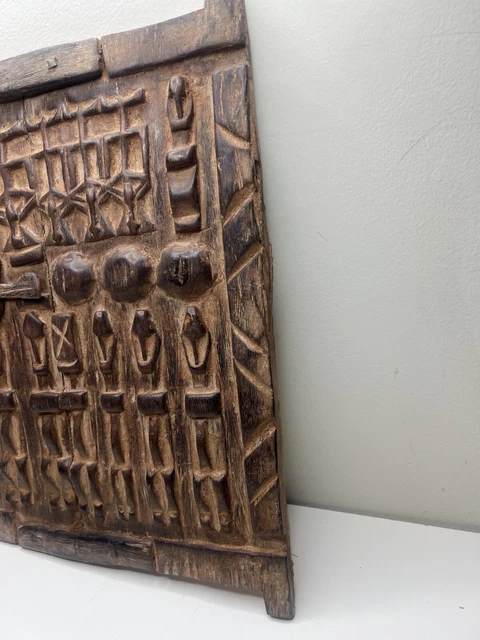 Small African hand carved Dogon Door Wood Mali African Art 12" X 16" African art