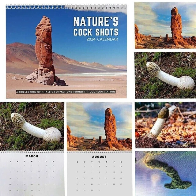 2024 CALENDAR NATURE'S Cock Shots Home 2024 Calendar Hangable Funny
