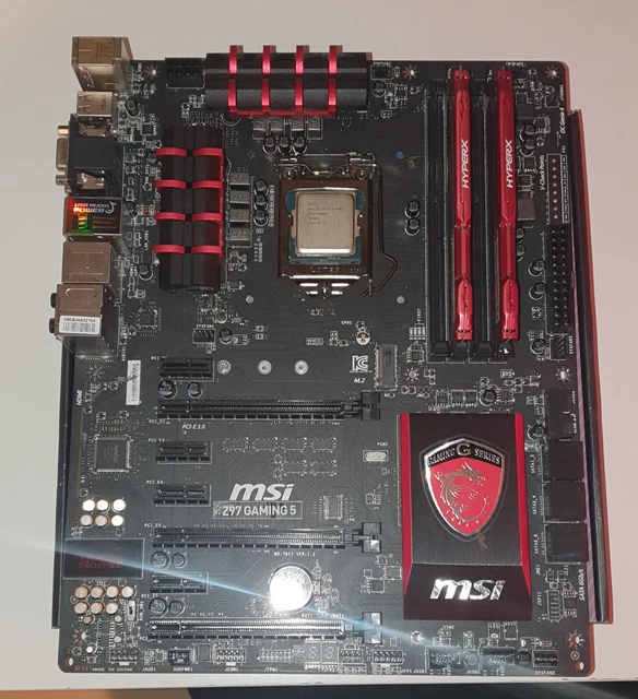 MSI GAMING Z97 5 Motherboard + Intel i7 4790K CPU + 16GB DDR3 RAM + CPU