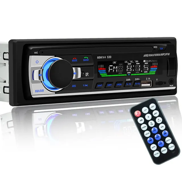 Car Stereo Audio Bluetooth In-Dash FM Aux Input Receiver SD USB MP3 Radio Player