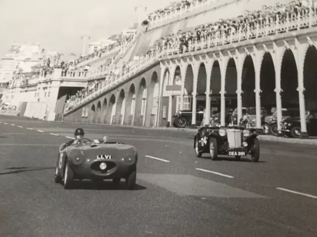 Brighton Jubilee Speed Trials  1955  action motor racing  photograph 20/15 cm