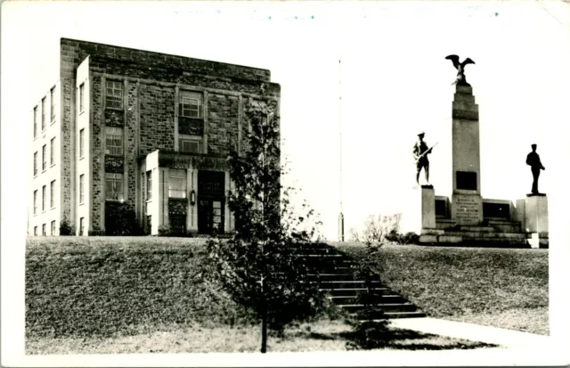 RPPC St Ignace Michigan MI Mackinac County Court House UNP Postcard
