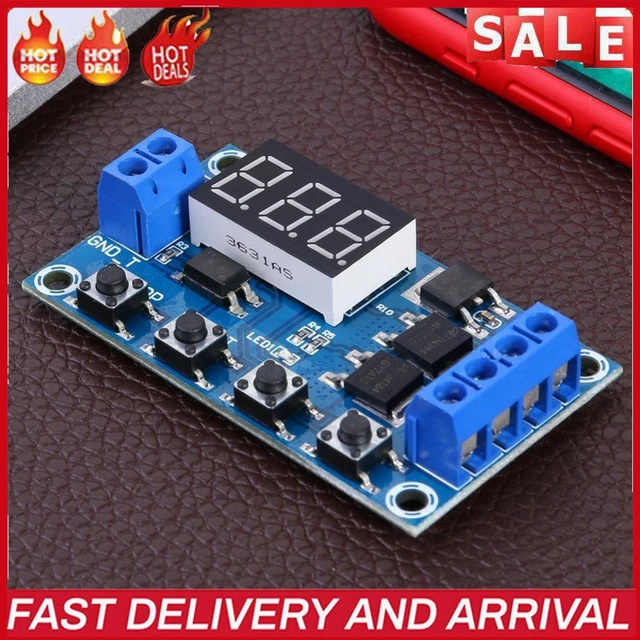 Delay Time Relay Switch Module Cycle Delay Timer Dual MOS Tube Control Board