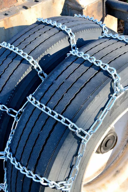 Titan Tire Chains Dual/Triple On Road Snow/Ice 5.5mm 225/70-19.5 3