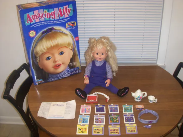 Amazing Ally Interactive Talking  Doll & Tea Set w/12 Interactive Cards - Works