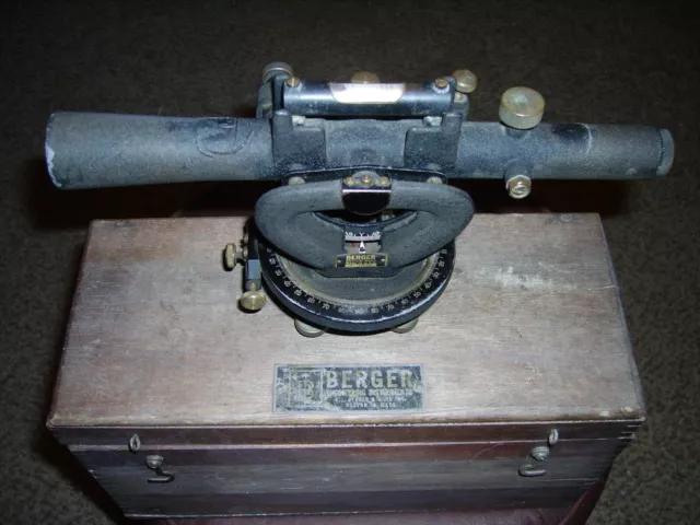 Vintage C.L. Berger Surveyor Level transit Model 1428 with Box