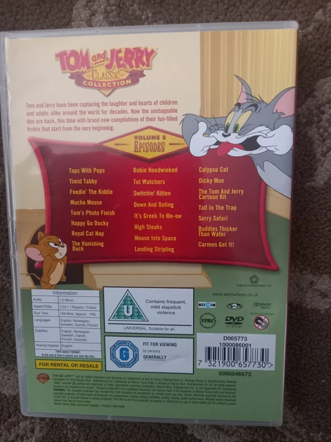 TOM AND JERRY Classic Collection Volume 5 Dvd Retro 23 Episodes Kids £7 ...
