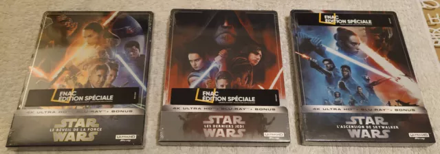 STAR WARS trilogie 7-8-9  4K Ultra HD Blu-Ray Steelbook édition spéciale fnac