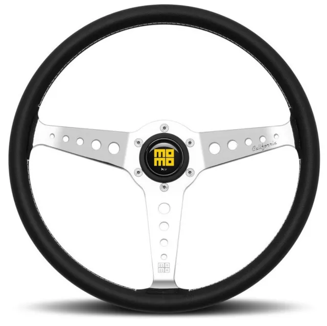 Genuine Momo Heritage California 360mm black leather steering wheel.  Classic