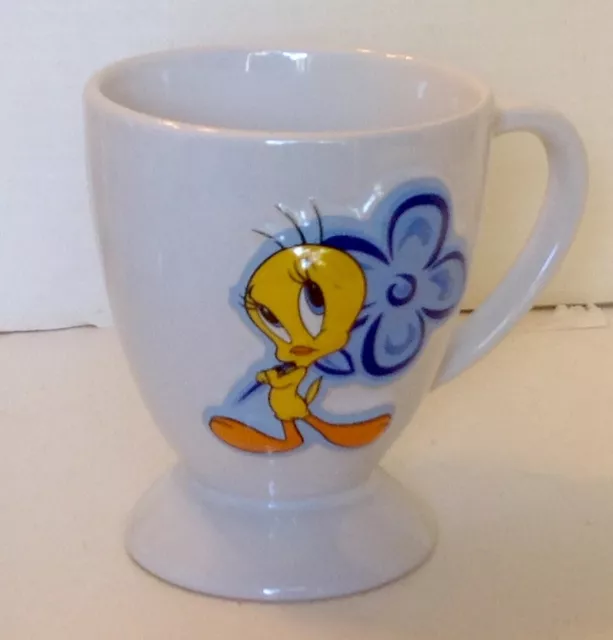 2000 Warner Bros Studio Looney Tunes 3D TWEETY BIRD Footed Mug Cup Coffee