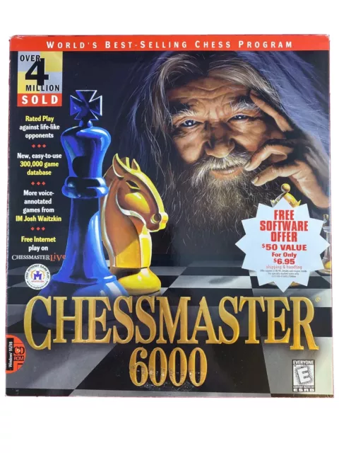 VTG THE CHESSMASTER 3000 Big Box PC Chess Game MS DOS Windows 95