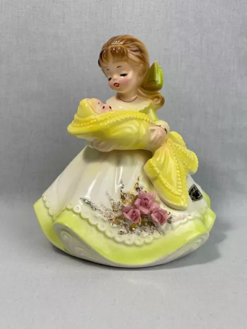 Vintage Josef Originals Little Girls Dream Brahms Lullaby Music Box Figurine