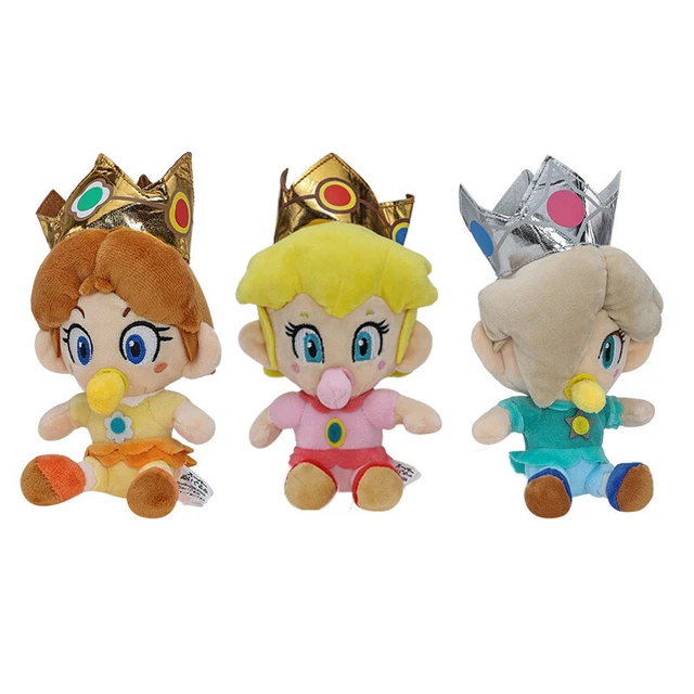 SUPER MARIO BABY Princess Peach Daisy Rosalina Plush Stuffed Doll