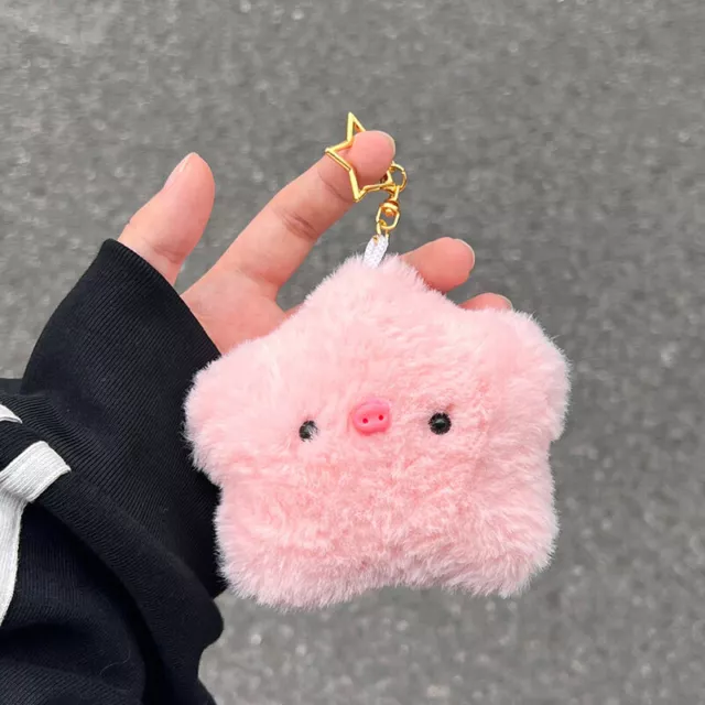 Cute Plush Pig Doll Keychain Bag Pendant Squeaks Stars Pig Bag Creative Gift Sp