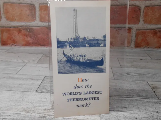 Vintage 1934 Havoline Motor Oil Brochure Pamphlet World's Largest Thermometer
