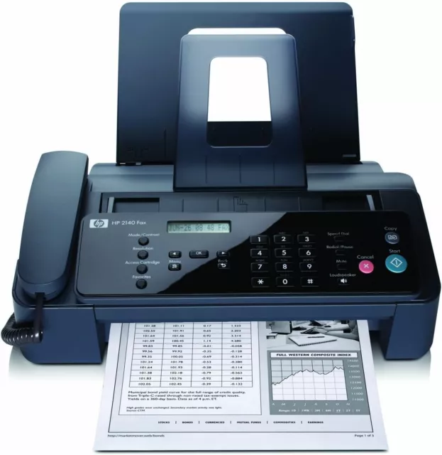 NEW HP 2140 FAX MACHINE /w PHONE (PLAIN PAPER)