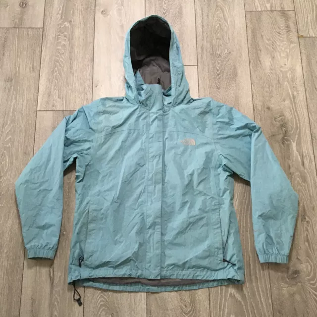 The North Face Womens Blue Lightweight Hooded Windbreaker Jacket - Size Medium