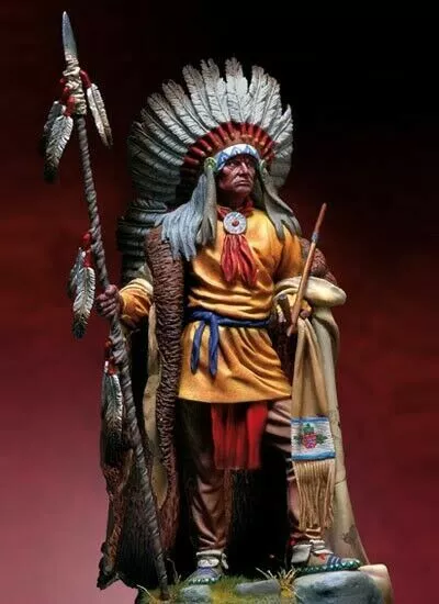 1/18 90mm Resin Figure Model Kit Indian Chief Warrior Leader Fighter Unpainted