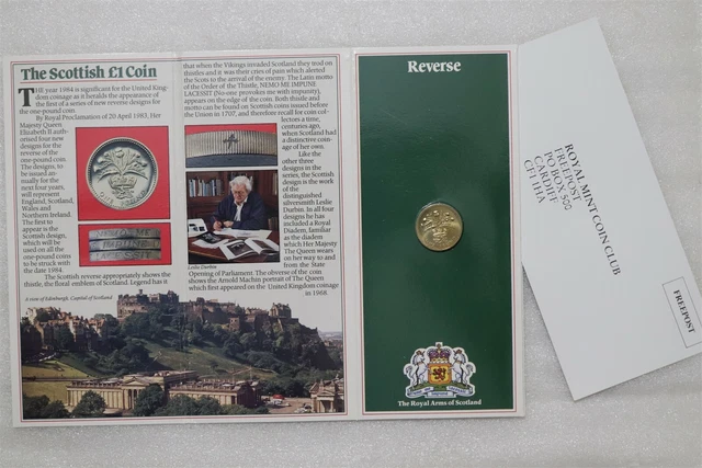 UK GB Royal Mint 1984 SCOTTISH ONE POUND Pack B47 #3BX13