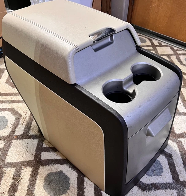 0306 LINCOLN NAVIGATOR Rear Center Console Arm Rest Cup Holder Beige