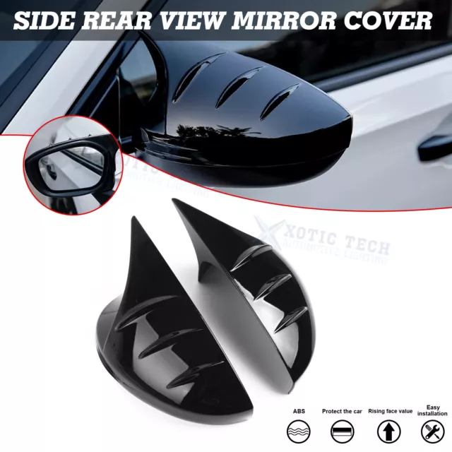 Set Glossy Black Side Mirror Cap Overlay Moulding For Honda Civic 11th Gen 2022