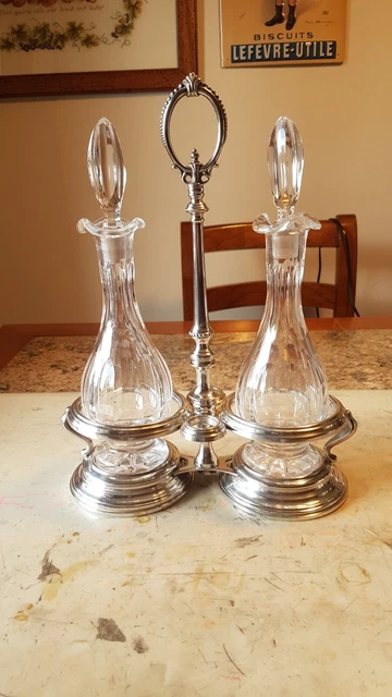 Vintage, old, vecchia oliera, oil cruet, placcata argento, silver plated ,