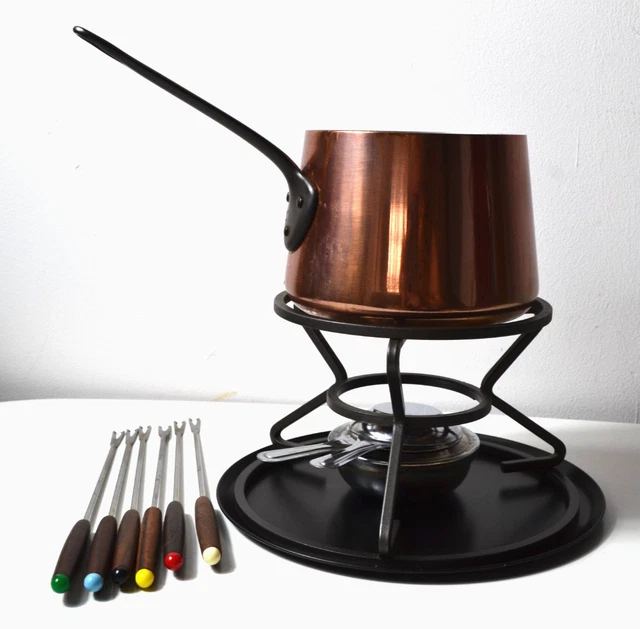 Service à Fondue en céramique Vallauris Orange en céramique | France