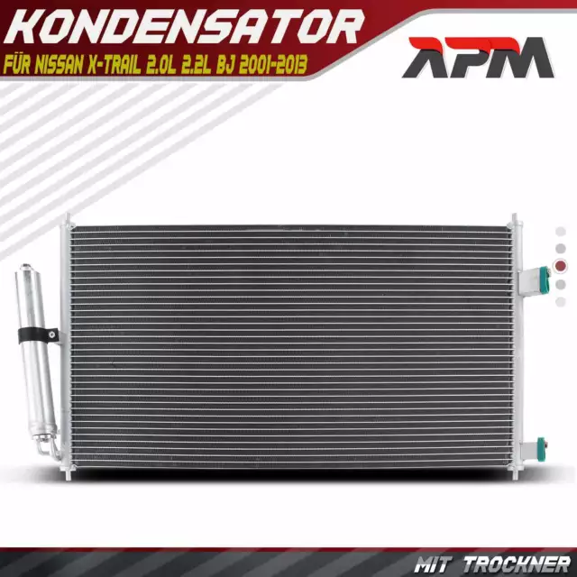 Kondensator Klimaanlage mit Trockner für Nissan X-Trail 2.0L 2.2L BJ 2001-2013