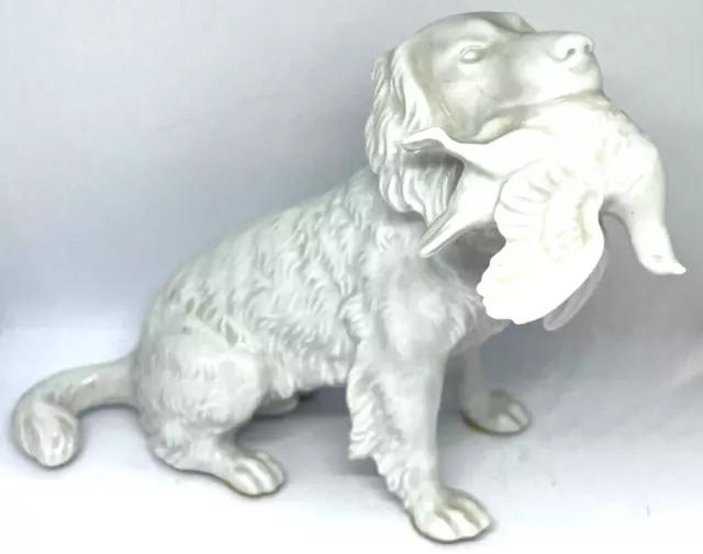 Rosenthal Porcelain Figure Cocker Spaniel Figurine Hunting Dog With Duck