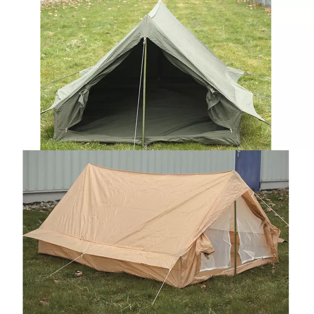 Original Französiches Zweimannzelt mit Boden neuwertig Armeezelt Camping Zelt