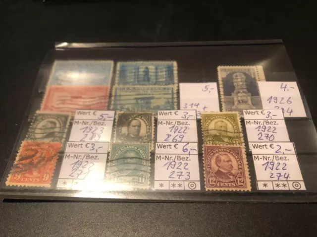 kleines Lot Briefmarken aus den USA