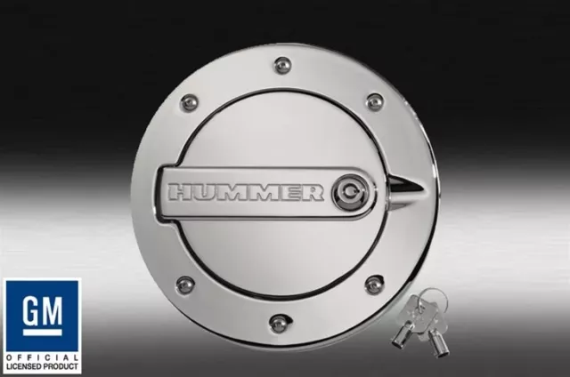 DefenderWorx Hummer H2 & H2 SUT Fuel Door H2PPC08060 Billet Chrome Lockable