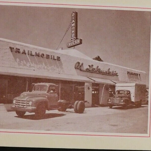 March 1952 Calendar Ink Blotter Diamond T Truck Al P. Labrucherie Stockton, CA
