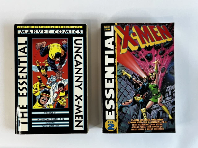 Lot of 2 The Essential Uncanny Xmen vol 1 & Essential X-men vol 2 Marvel Comics