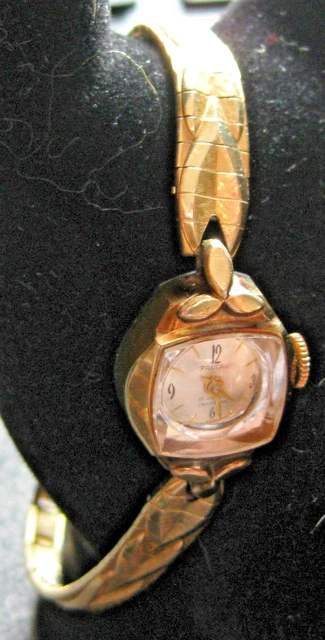 PAGEANT INCABLOC Gold Filled Watch 10 K RGP Vtg 17 Jewels  display picture 2