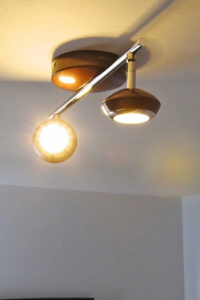 2 spots sur rail Philips Plafonnier à LED Lampe à suspension Métal marron 55463