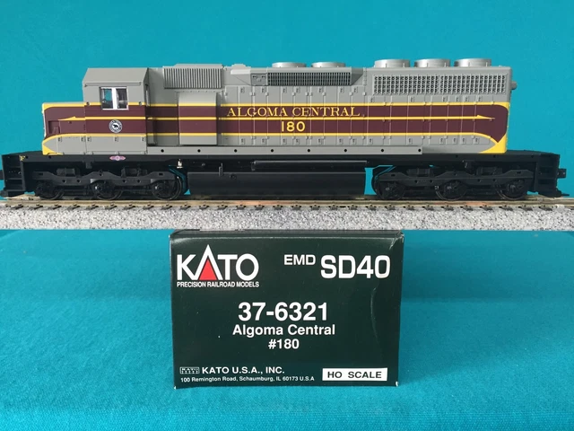 HO SCALE KATO 37-6321 AC Algoma Central EMD SD40 Diesel #180